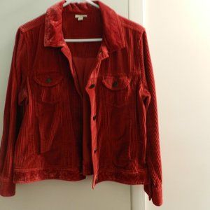 J. JILL CORUROY CROPPED JACKET